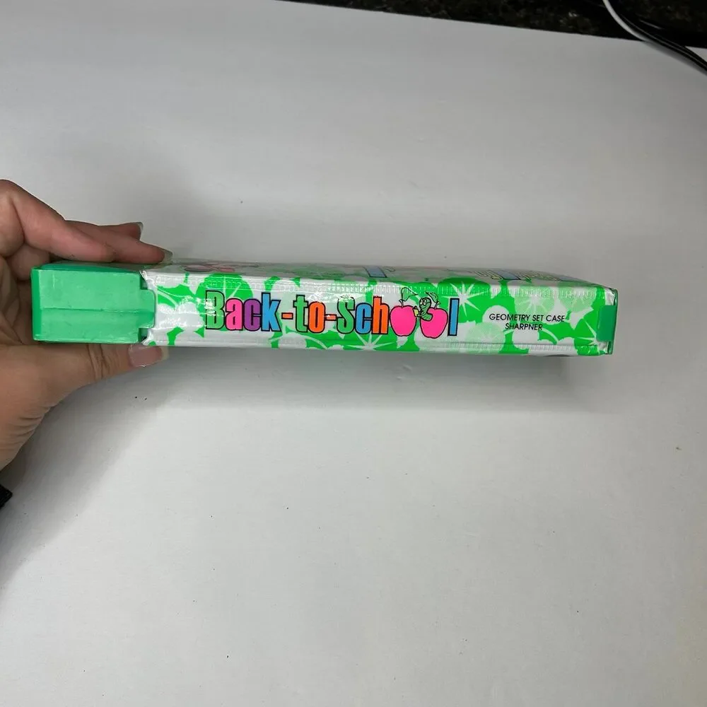 Vintage 90s 1990s Mickey Mouse geometry pencil case
